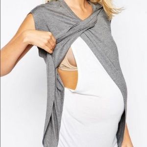 Motherhood Maternity Tiered Nursing Top